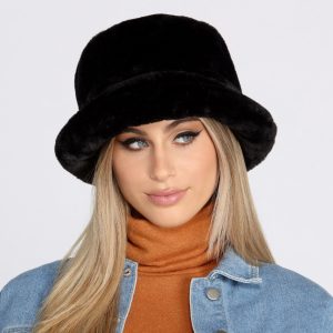 Lets Get Funky Faux Fur Bucket Hat