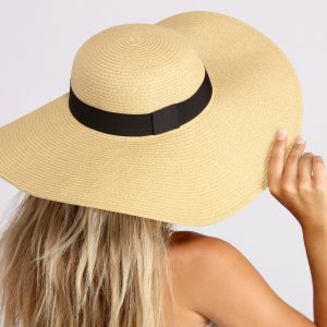 Island Gal Straw Floppy Hat