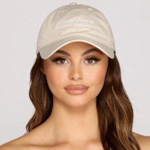 Champagne Breakfast Of Champions Script Cap