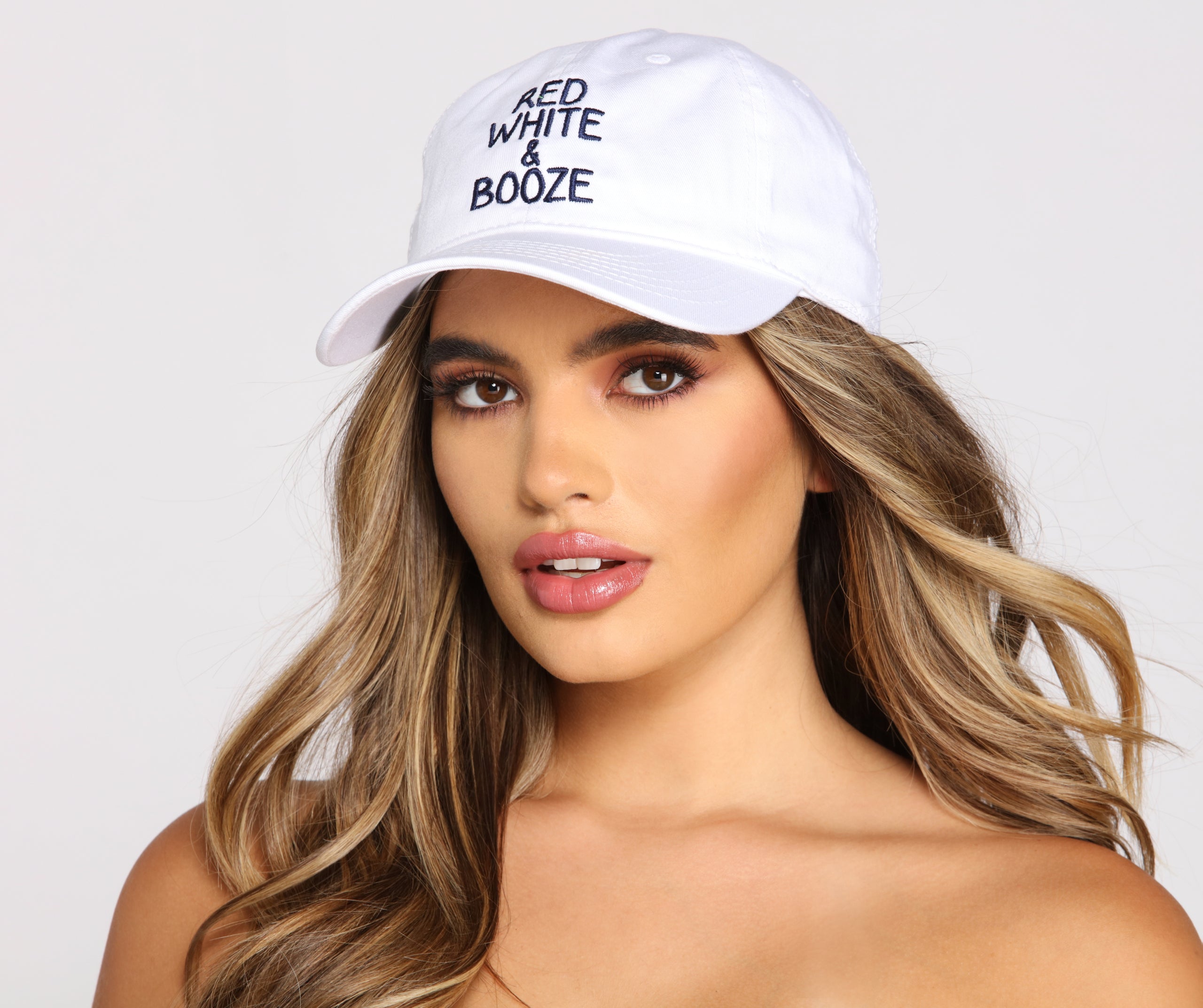 Red. White. And Booze Baseball Cap - Image 2