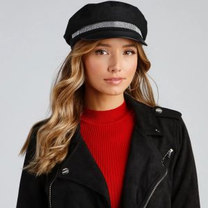 Glam City Rhinestone Cabby Hat