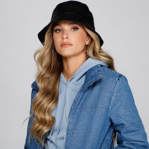 Trendy Moves Faux Leather Bucket Hat