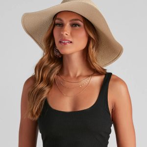 Playful Cutie Straw Floppy Hat