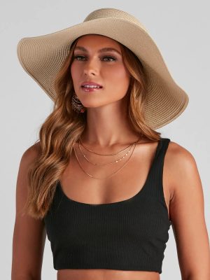 Playful Cutie Straw Floppy Hat