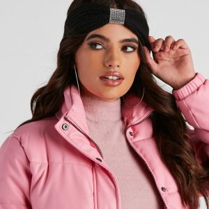 Glam Knit Rhinestone Head Wrap