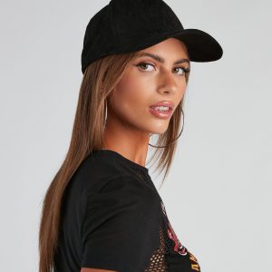 Elevated Faux Suede Baseball Cap