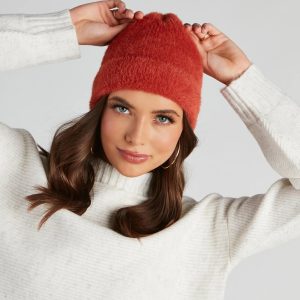 Cutie In A Fuzzy Knit Beanie