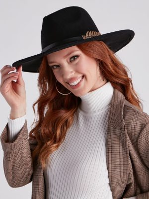 In Search Of Luxe Gold Leaf Trim Hat