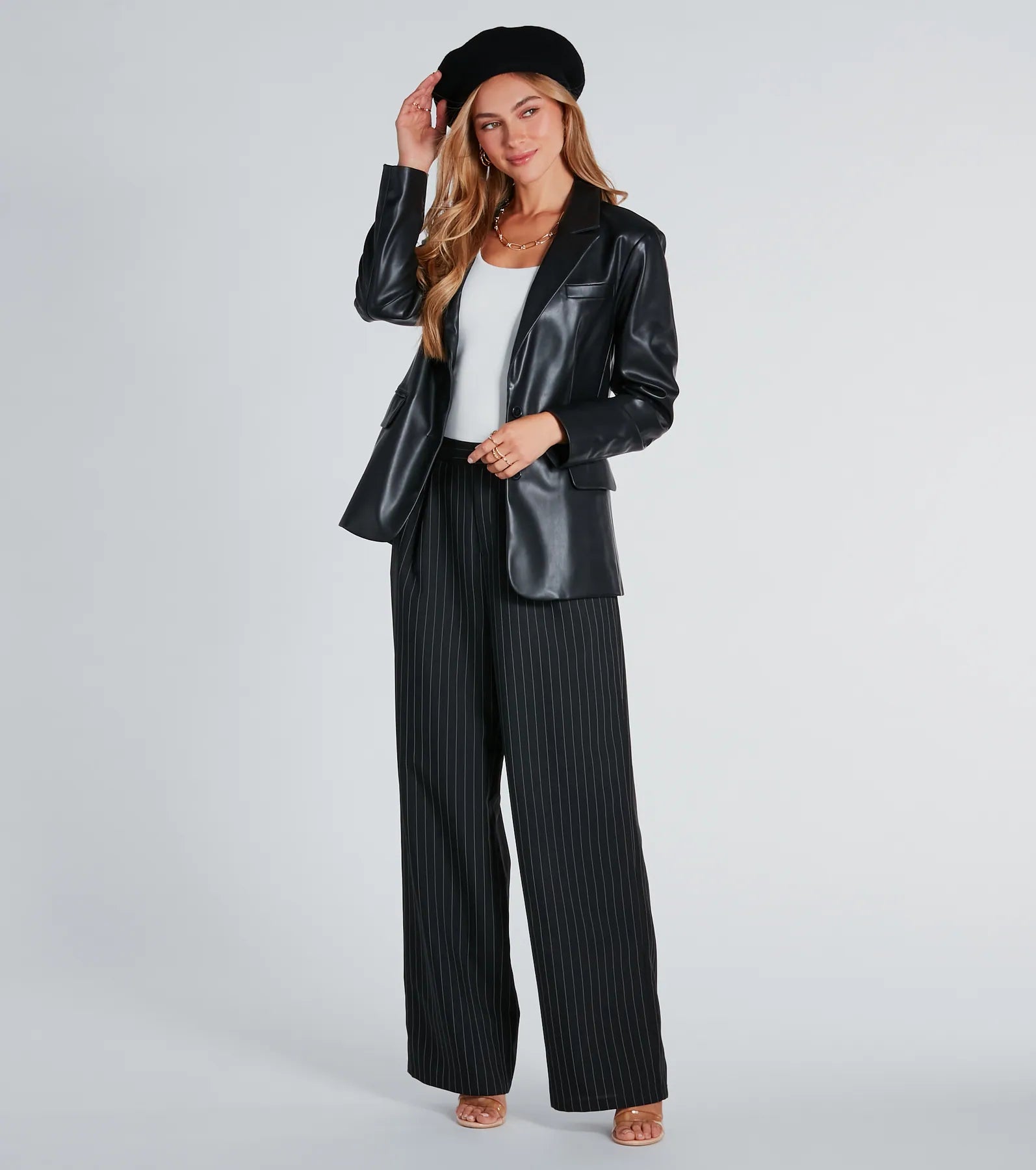 Chic Touch Faux Wool Beret - Image 2