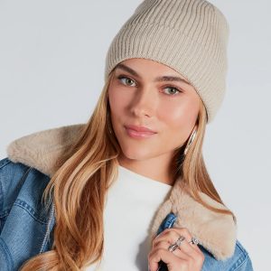 Cozy Mood Faux Fur Lined Beanie
