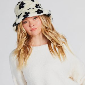 Trendy Find Floral Faux Fur Bucket Hat