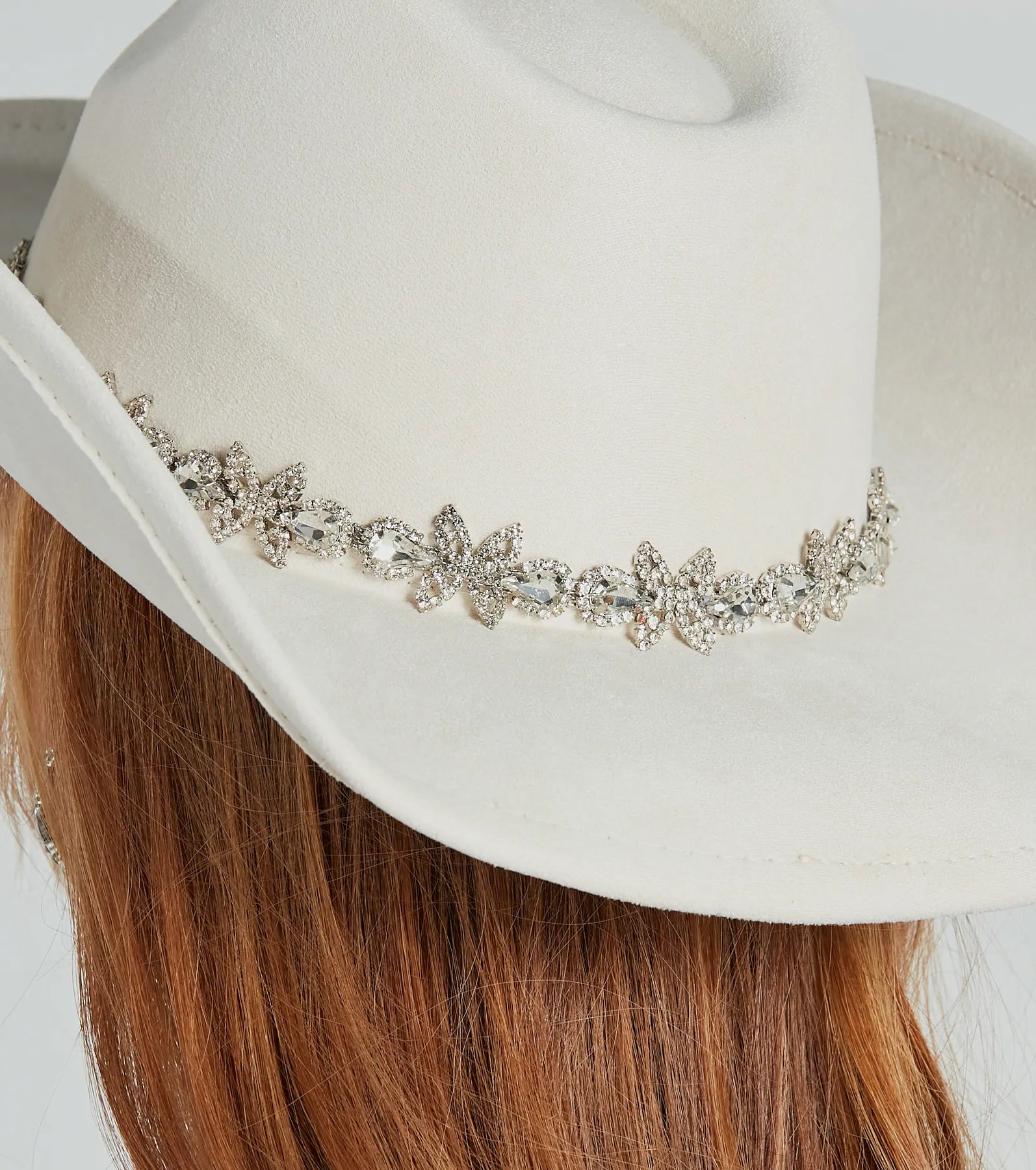 Cute In Nashville Rhinestone Flower Cowboy Hat - Image 7