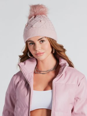 Winter Ready Faux Fur Knit Beanie