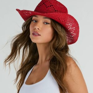 Country Girl At Heart Straw Cowboy Hat