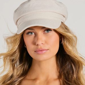 Classic Chic Woven Cabby Hat