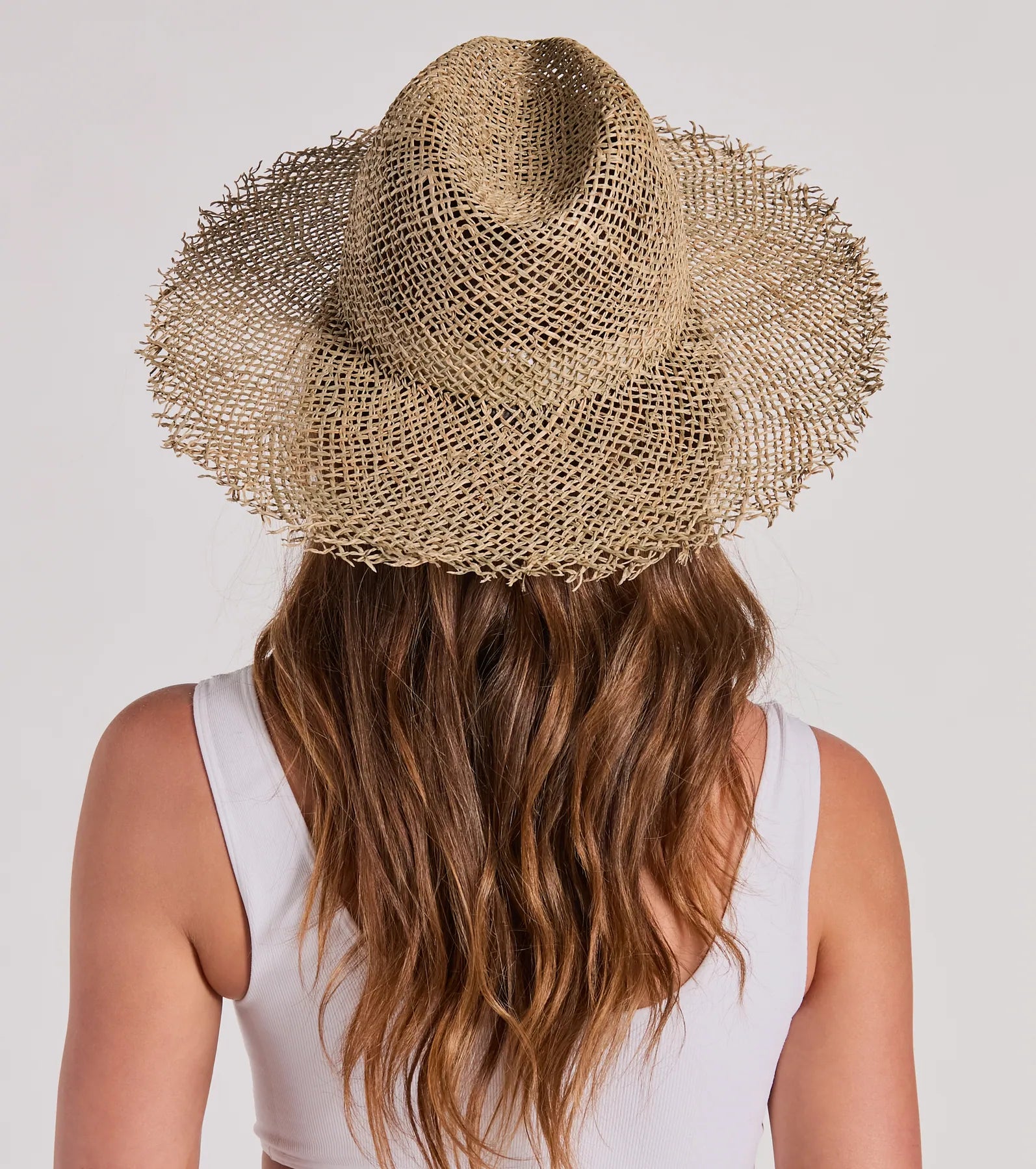 Texas Sun Frayed Straw Panama Hat - Image 2
