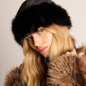 Cozy Glam Faux Fur Round Bucket Hat
