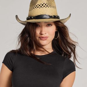 Simple Life Beaded Straw Cowboy Hat