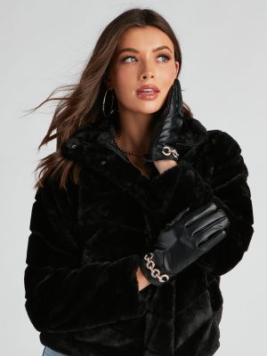 Elevated Glam Rhinestone Chain Gloves