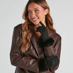 Cold Weather Glam Faux Fur Gloves
