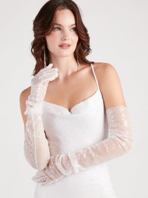 Reigning Sparkle Sequins Long Gloves