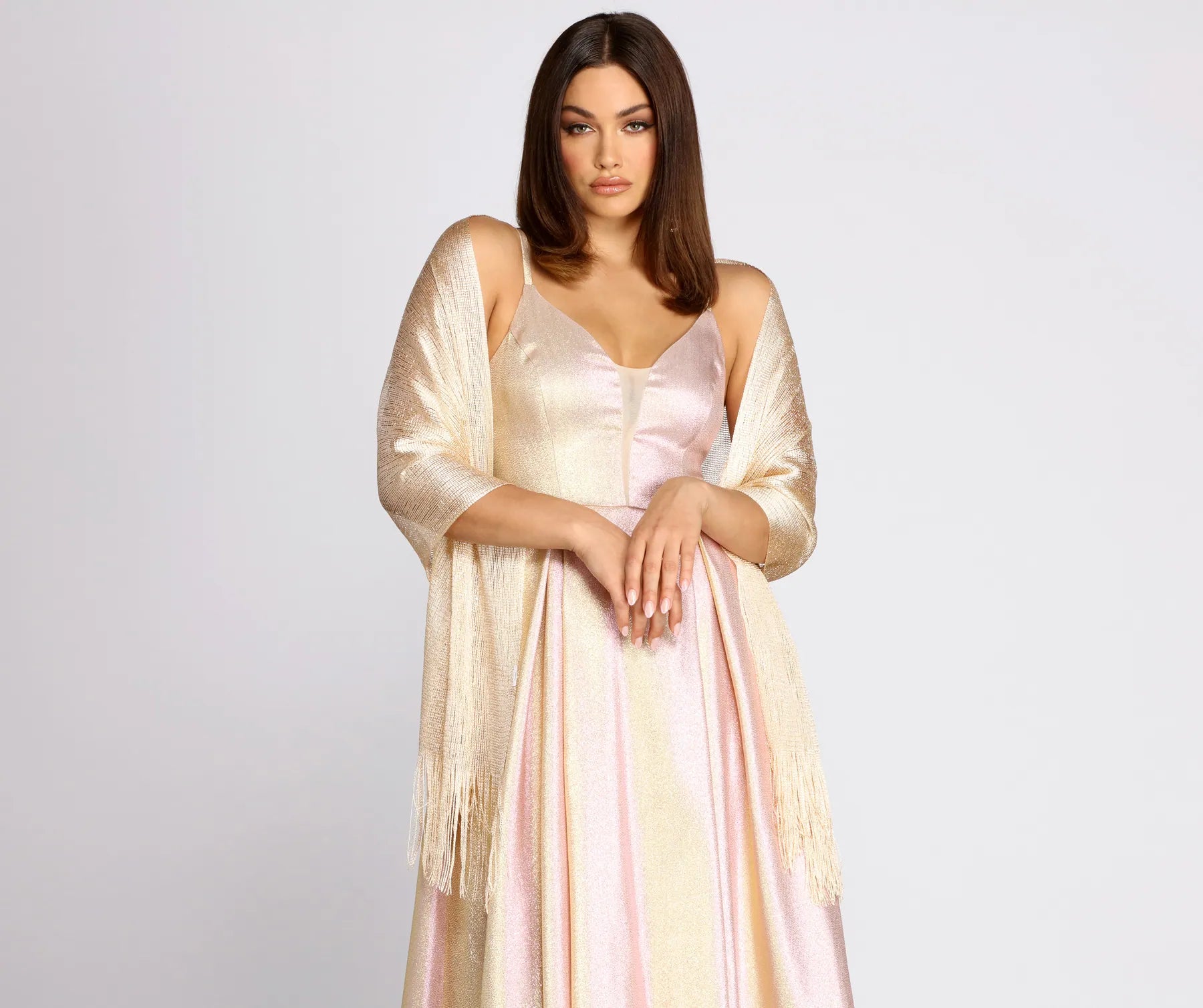 Catch Your Eye Sparkling Fringe Shawl - Image 4