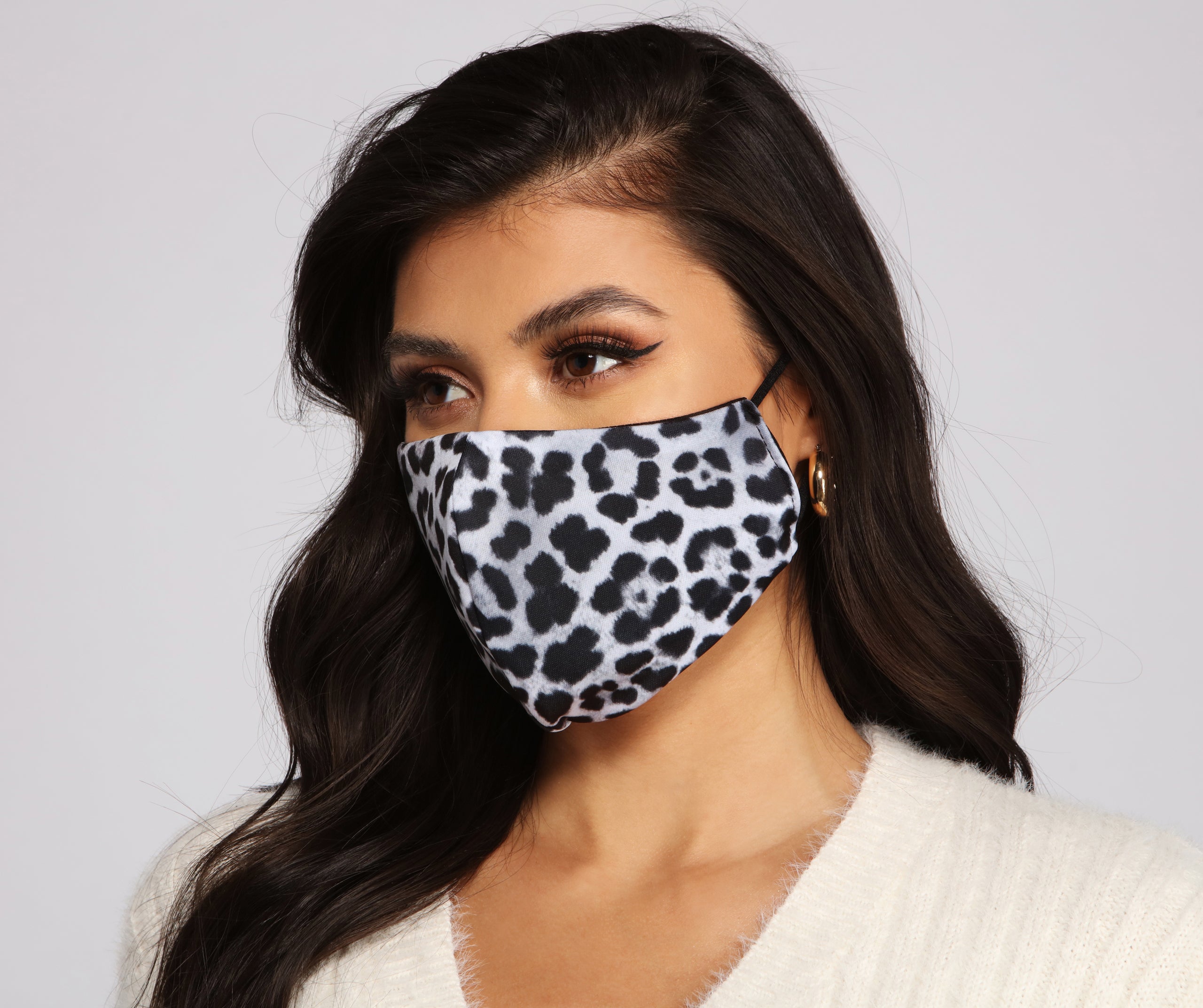 Three Pack Leopard Print Face Mask - Image 2