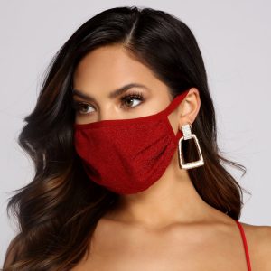 Glow On Glitter Face Mask With Earloops