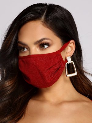 Glow On Glitter Face Mask With Earloops