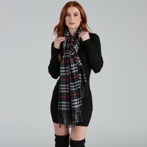 Country Roads Plaid Fringe Scarf