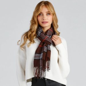 Easy Breezy Plaid Fringe Scarf