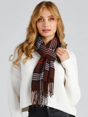 Easy Breezy Plaid Fringe Scarf