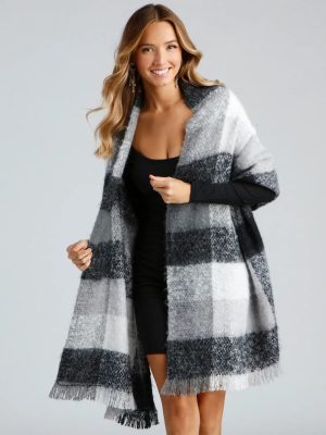 Wrapped In Cozy Feels Plaid Scarf