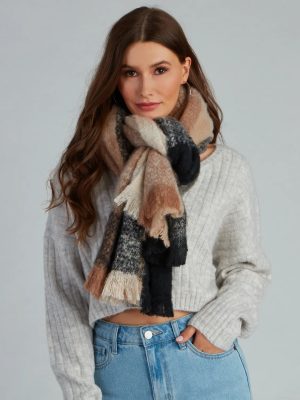 Feeling Chilly Brushed Plaid Scarf
