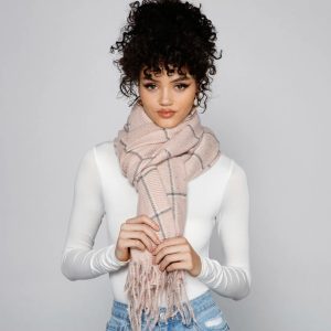 Cozy Feels Plaid Blanket Scarf