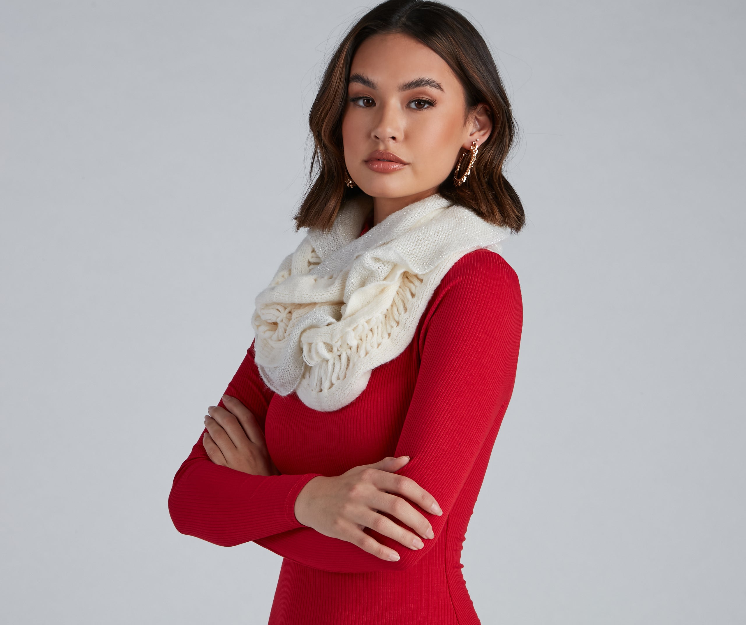 Cutie In Ruffles Infinity Scarf - Image 2
