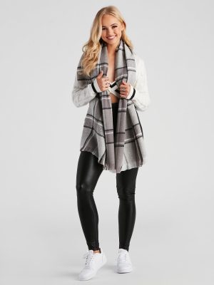 Bundle Up Plaid Blanket Scarf