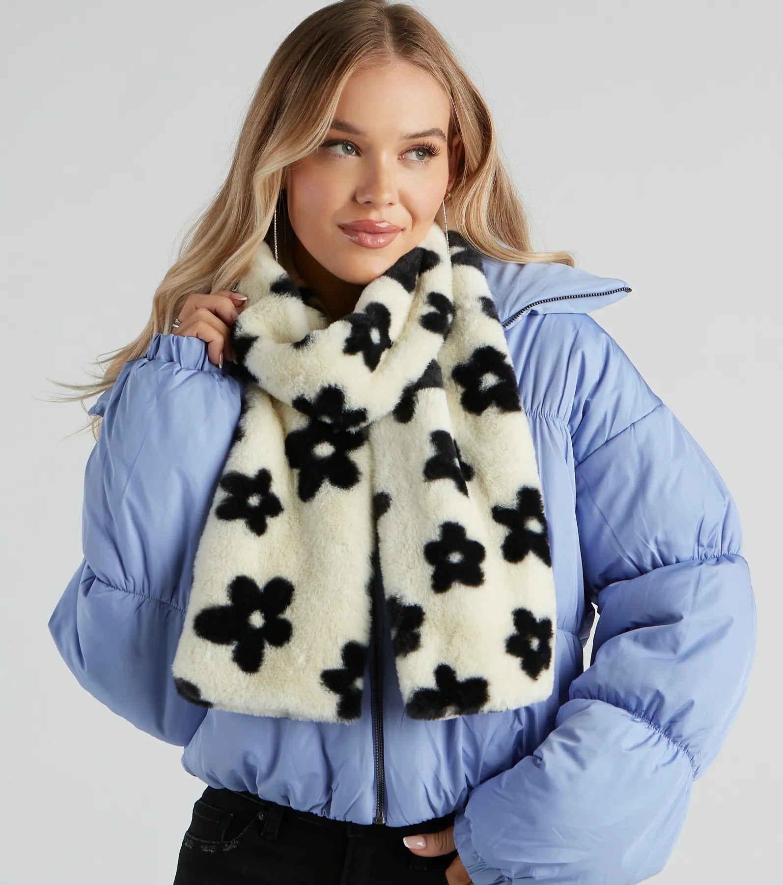 Cute Trendsetter Floral Print Scarf - Image 2