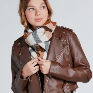 Softest Style Plaid Frayed Scarf