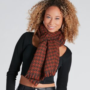 Timeless Cuteness Houndstooth Scarf