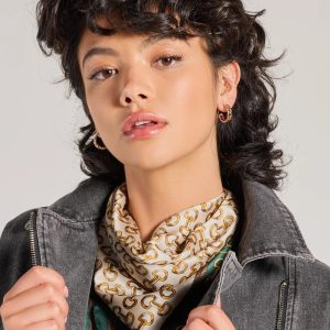 Looking Luxe Chain-Print Satin Scarf