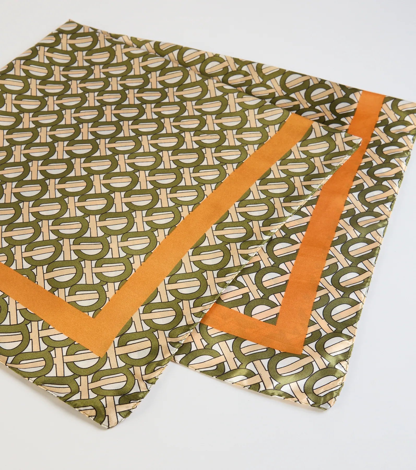 Luxe Flair Woven Loop Satin Scarf - Image 6