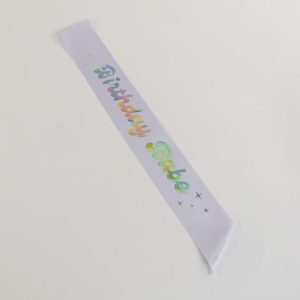 Birthday Babe Metallic Satin Sash