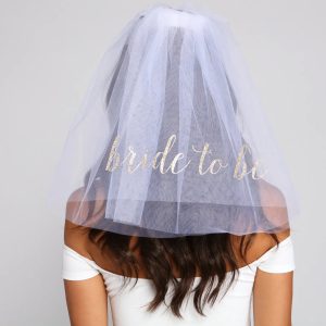 Bride To Be Glitter Veil