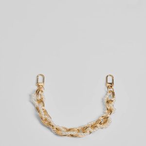 Gleaming Sophistication Faux Pearl Bag Charm