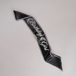 Birthday Girl Glitter Rhinestone Satin Sash