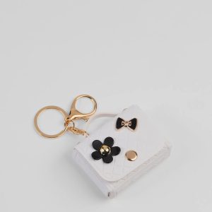 Flower Bow Mini Purse Keychain