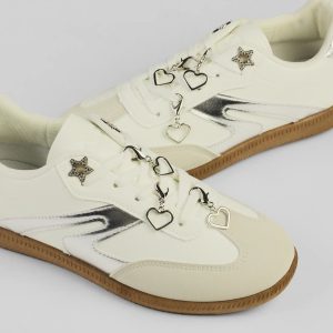 Six-Piece Dainty Heart Shoe Charms