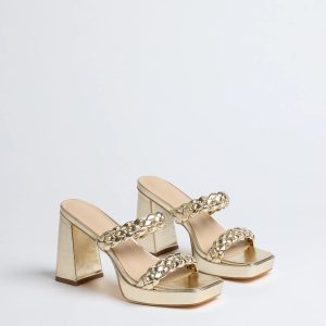 Social Season Braided Strap Mules