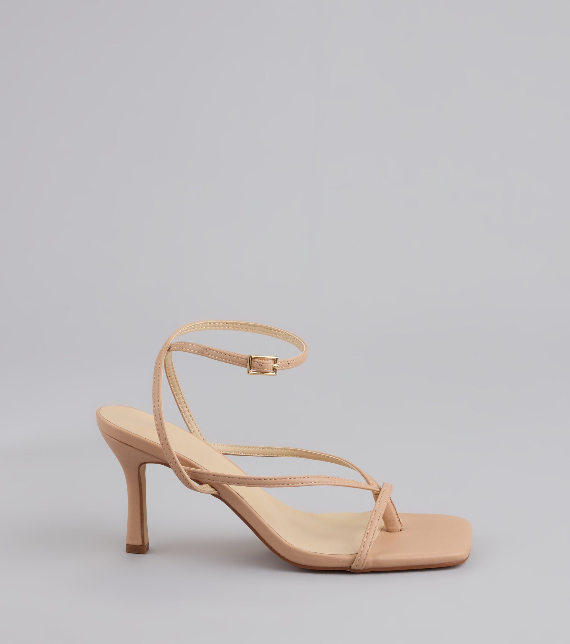 Strut Factor Thong Strappy Stiletto Heels - Image 11